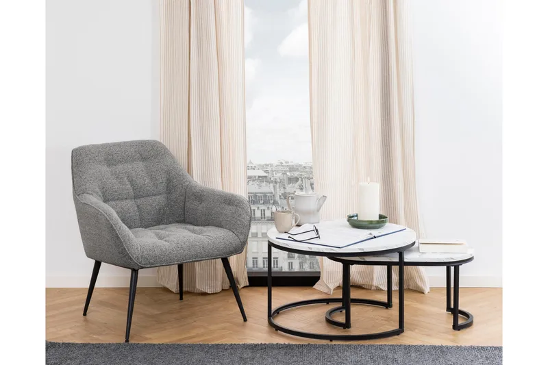 Belgrat Sofabord 70 cm Rund - Hvid - Møbler - Bord - Sofabord