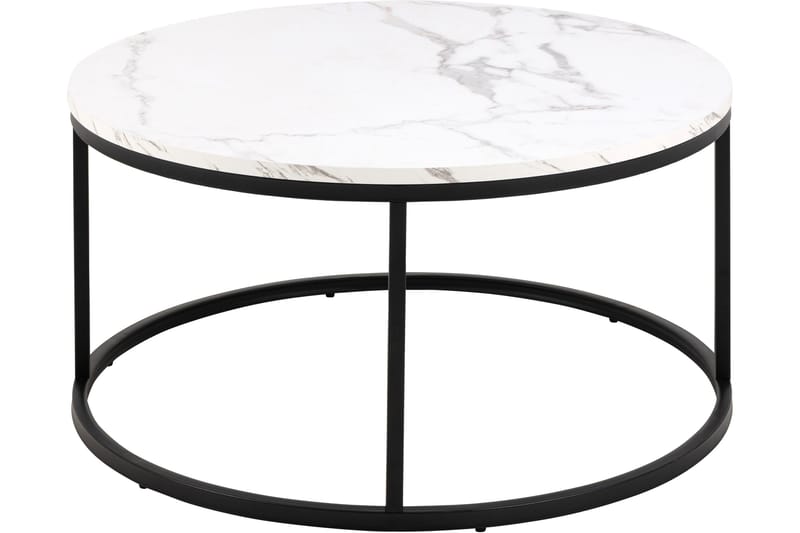 Belgrat Sofabord 80 cm Rund - Hvid - Møbler - Bord - Sofabord