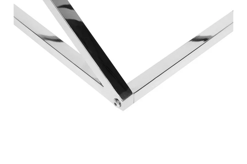 Beverly 60 cm Kvadratisk Sofabord i Glass og Metall - Transparent - Møbler - Bord - Sofabord