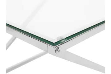 Beverly 60 cm Kvadratisk Sofabord i Glass og Metall - Transparent - Møbler - Bord - Sofabord