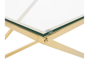 Beverly Kvadratisk Sofabord 60 cm i Glass - Transparent - Møbler - Bord - Sofabord