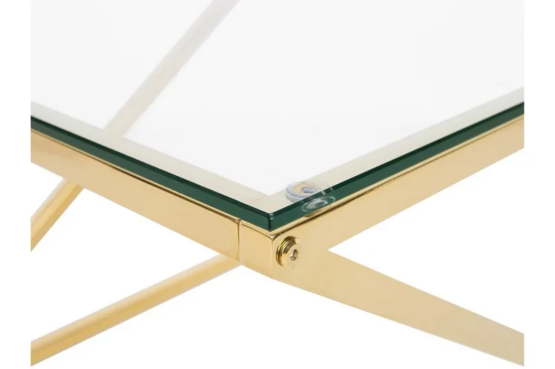 Beverly Kvadratisk Sofabord 60 cm i Glass - Transparent - Møbler - Bord - Sofabord
