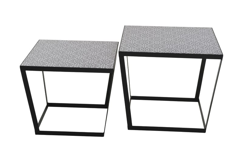 Birsay Settbord 50 cm 2 Bord - Svart/Grå/Hvit - Møbler - Bord - Sofabord