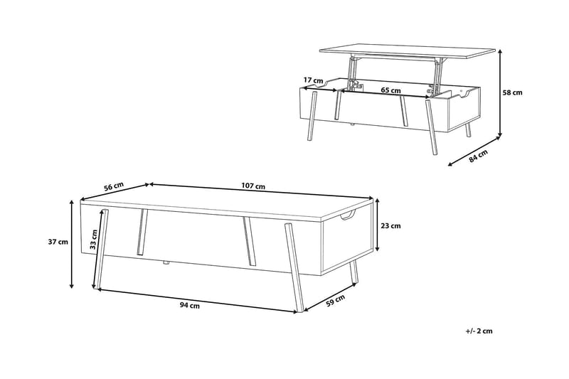 Blackpool Sofabord 107 cm - Tre / Natur - Møbler - Bord - Sofabord