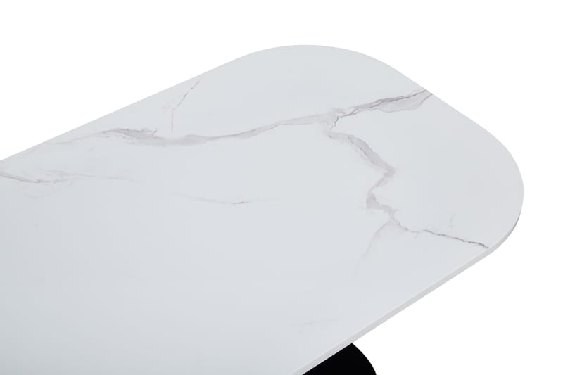 Bodal Sofabord 120 cm Ovalt Marmor - Hvit/Svart - Sofabord