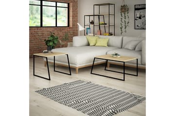 Bodsjö Rektangulært Settbord 88 cm i Tre med Metallstativ - Brun|Svart - Møbler - Bord - Sofabord