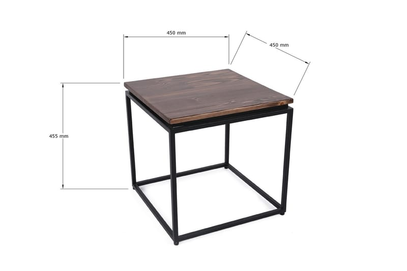 Bonegez Sofabord 45 cm Marmormønster - Svart - Møbler - Bord - Sofabord
