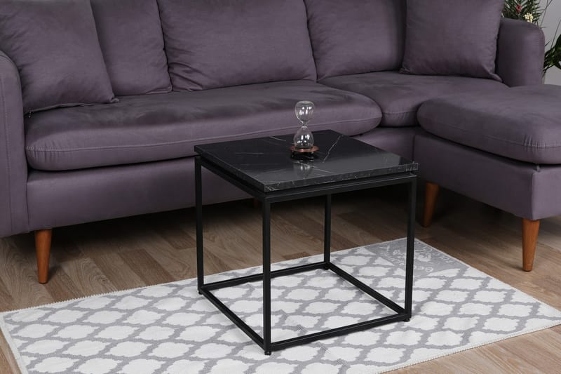 Bonegez Sofabord 45 cm Marmormønster - Svart - Møbler - Bord - Sofabord