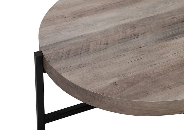 Boneti Sofabord 80 cm Rundt - Brungrå/Svart - Møbler - Bord - Sofabord