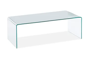 Bonisiolo Rektangulært Sofabord 110x55 cm i Bøyd Glass - Gjennomsiktig - Møbler - Bord - Sofabord