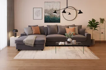 Bonisiolo Rektangulært Sofabord 110x55 cm i Bøyd Glass - Gjennomsiktig - Møbler - Bord - Sofabord