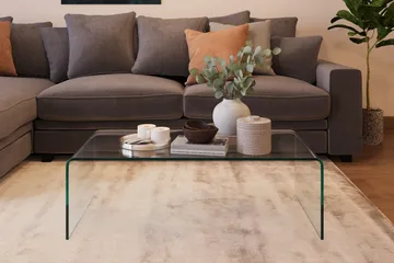 Bonisiolo rektangulært sofabord i glass 110 cm - Transparent - Møbler - Bord - Sofabord