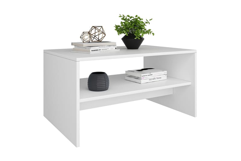 Bozdogan Sofabord 90x46,8x90 cm - Hvit - Møbler - Bord - Sofabord