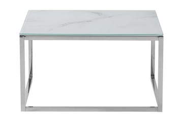 Breasa Settbord 60 cm Marmormønster - Hvit/Sølv - Møbler - Bord - Sofabord