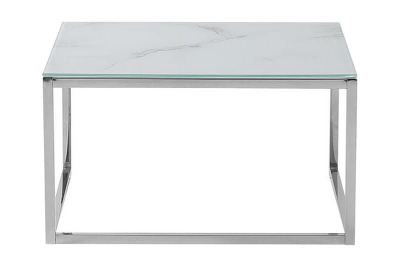 Breasa Settbord 60 cm Marmormønster - Hvit/Sølv - Møbler - Bord - Sofabord