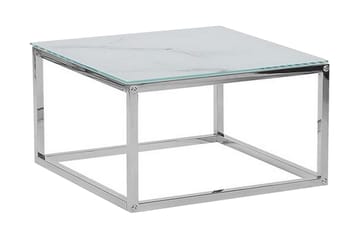 Breasa Settbord 60 cm Marmormønster - Hvit/Sølv - Møbler - Bord - Sofabord