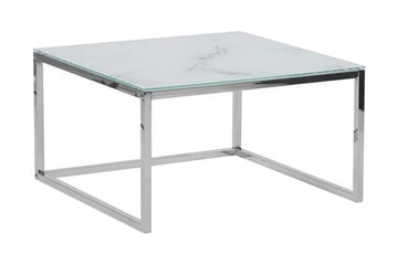 Breasa Settbord 60 cm Marmormønster - Hvit/Sølv - Møbler - Bord - Sofabord