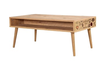 Brokind Sofabord 110 cm med Oppbevaring Hylle Fugler - Natur - Møbler - Bord - Sofabord