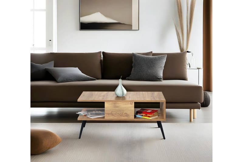 Bukle Sofabord 90 cm - Brun/Svart - Møbler - Bord - Sofabord