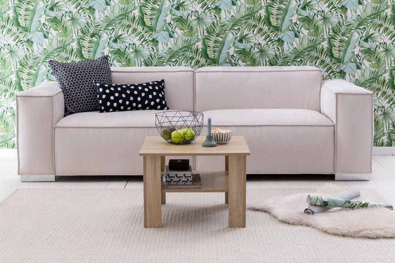 Bulanda Sofabord 60 cm med Oppbevaringshylle - Natur - Møbler - Bord - Sofabord