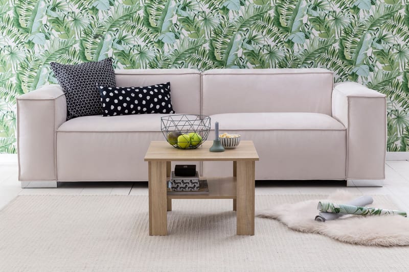 Bulanda Sofabord 60 cm med Oppbevaringshylle - Natur - Møbler - Bord - Sofabord