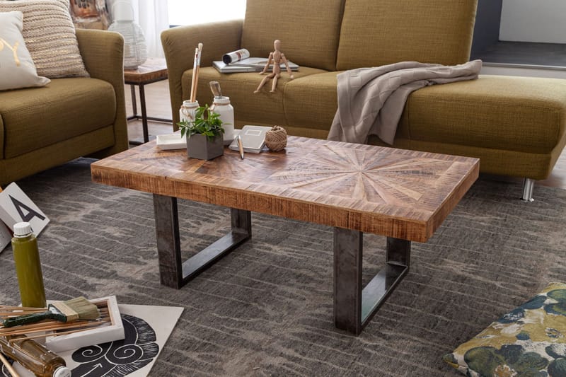 Buncton Sofabord 105 cm - MangoTre/Svart - Møbler - Bord - Sofabord