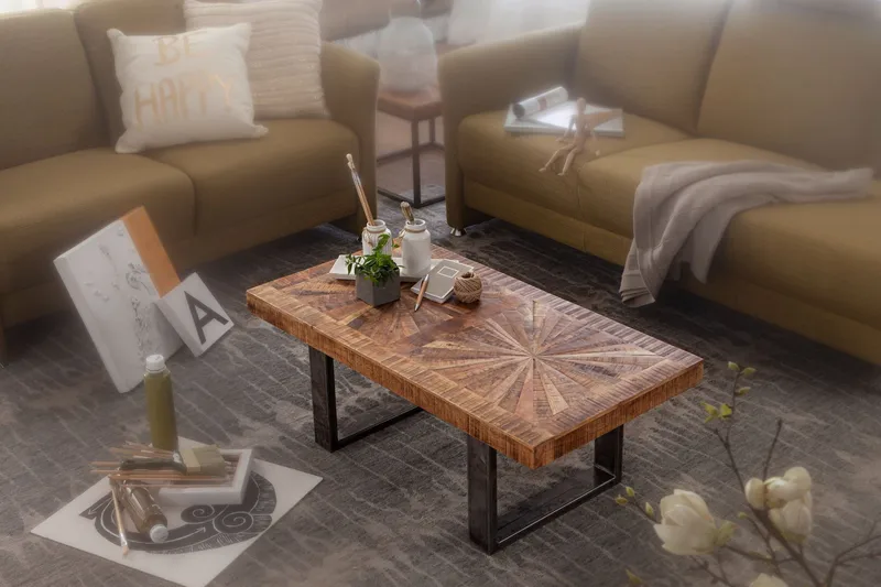 Buncton Sofabord 105 cm - MangoTre/Svart - Møbler - Bord - Sofabord