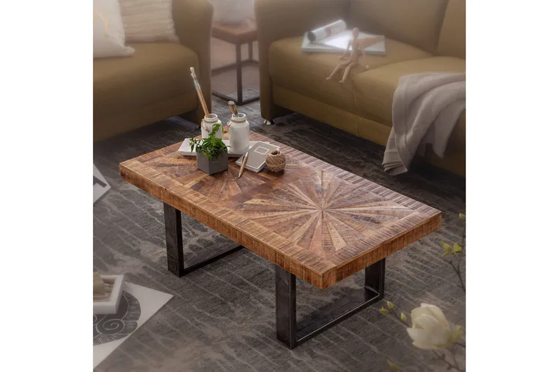 Buncton Sofabord 105 cm - MangoTre/Svart - Møbler - Bord - Sofabord