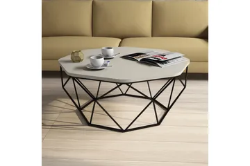 Callear Sofabord 90 cm Kantigt - Grå/Svart - Møbler - Bord - Sofabord