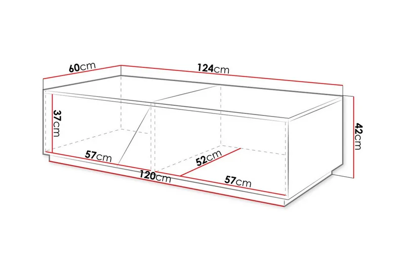 Carbost salongbord 60 cm - Møbler - Bord - Sofabord