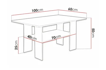 Carnew Soffbord 60 cm Black - Møbler - Bord - Sofabord