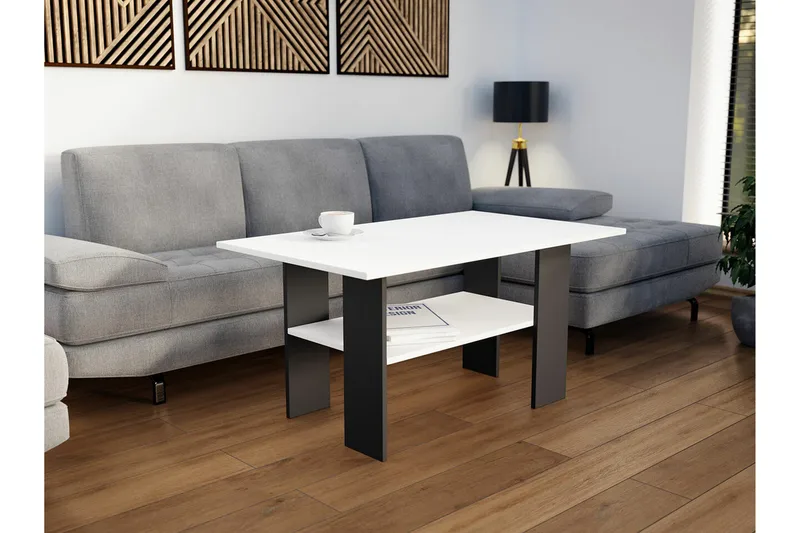 Carnew Soffbord 60 cm White - Møbler - Bord - Sofabord