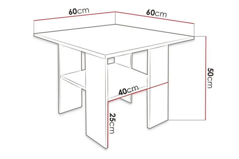 Carnew Soffbord 60 cm White - Møbler - Bord - Sofabord