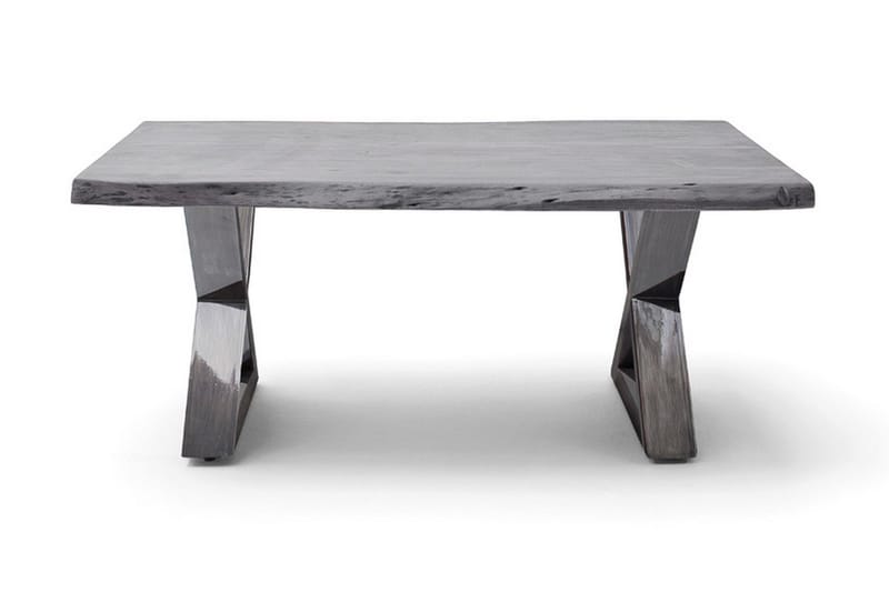 Cartagena Sofabord 110 cm Ben X-form - Grå/Sølv - Sofabord