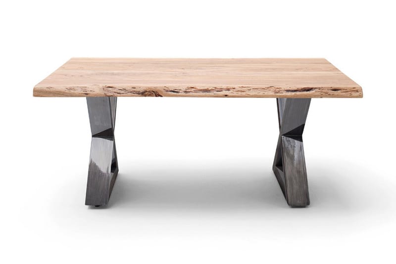 Cartagena Sofabord 110 cm Ben X-form - Natur/Sølv - Møbler - Bord - Sofabord