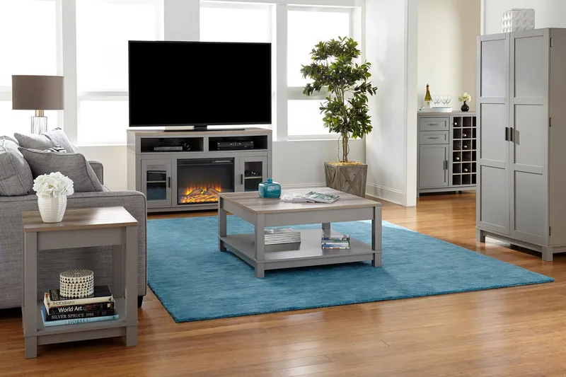 Carver Sofabord 90 cm Grå - Dorel Home - Møbler - Bord - Sofabord