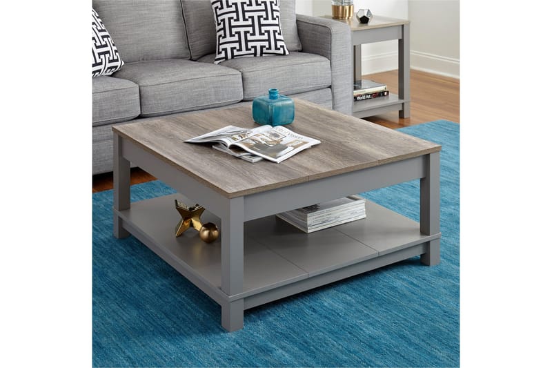 Carver Sofabord 90 cm Grå - Dorel Home - Møbler - Bord - Sofabord
