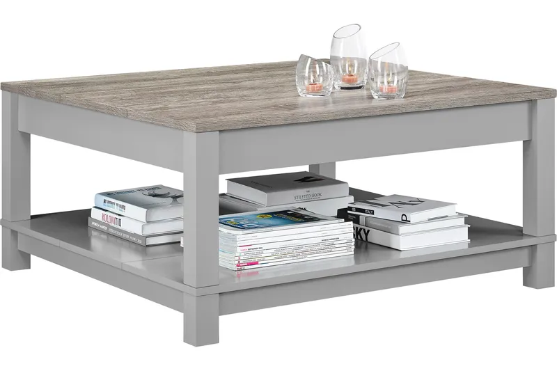 Carver Sofabord 90 cm Grå - Dorel Home - Møbler - Bord - Sofabord