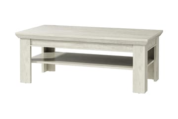 Casique Sofabord 120 cm med Oppbevaringshylle - Hvit - Møbler - Bord - Sofabord