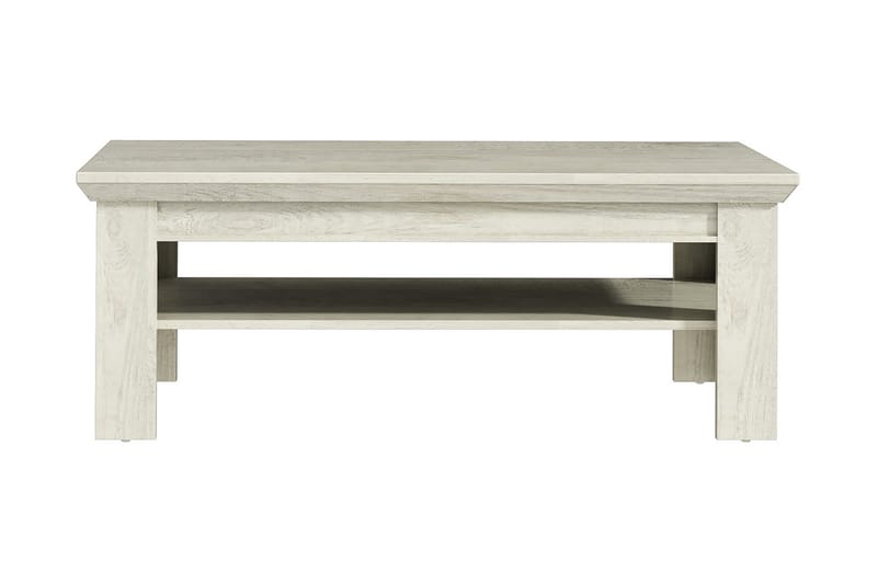 Casique Sofabord 120 cm med Oppbevaringshylle - Hvit - Møbler - Bord - Sofabord