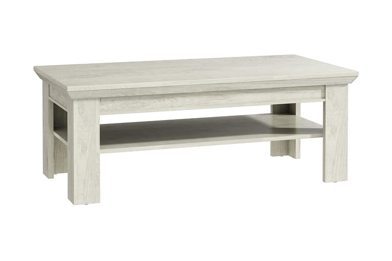 Casique Sofabord 120 cm med Oppbevaringshylle - Hvit - Møbler - Bord - Sofabord