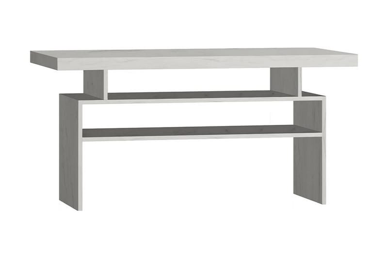 Castillia Sofabord 120 cm med Oppbevaringshyller - Hvit - Møbler - Bord - Sofabord