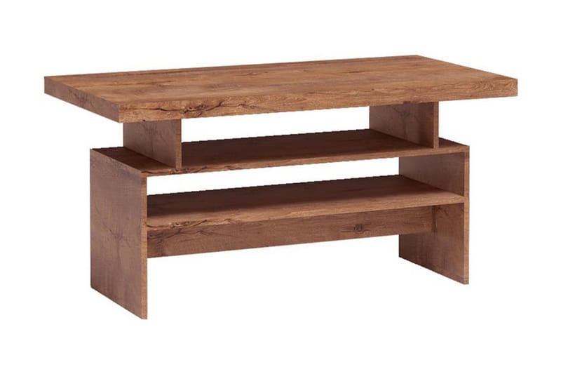 Castillia Sofabord 120 cm med Oppbevaringshyller - Lyse Ask - Møbler - Bord - Sofabord
