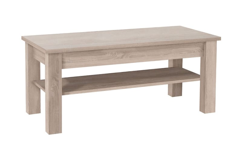 Cezara Sofabord 110 cm med Oppbevaringshylle - Beige/Grå - Møbler - Bord - Sofabord