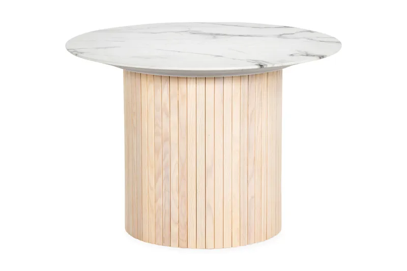 Chadron 65 cm Rundt - Hvit/Beige - Møbler - Bord - Sofabord