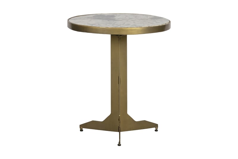 Charapo Sofabord 45 cm Rundt Marmor - Messing - Møbler - Bord - Sofabord