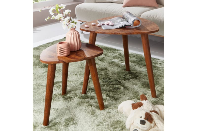 Chariah Settbord 2-pk 60 cm - Brun - Møbler - Bord - Sofabord
