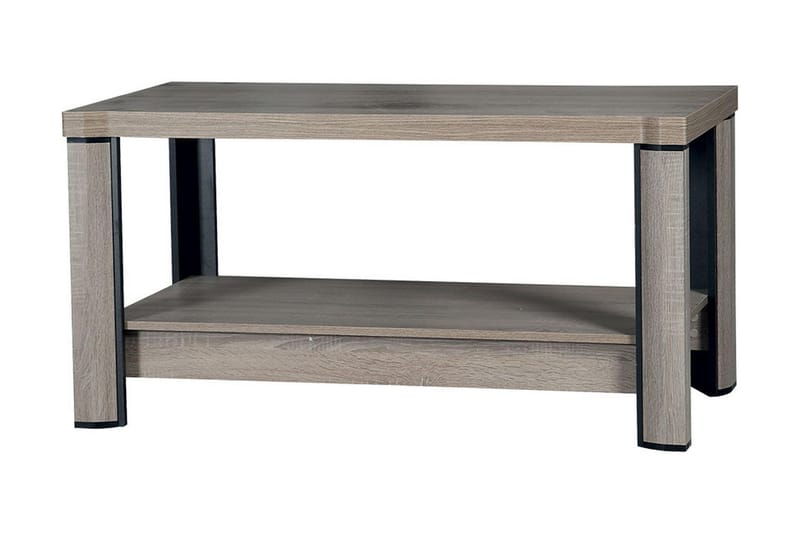 Chezum Sofabord 120 cm med Oppbevaringshylle - Tryffel/Beige/Grå - Møbler - Bord - Sofabord
