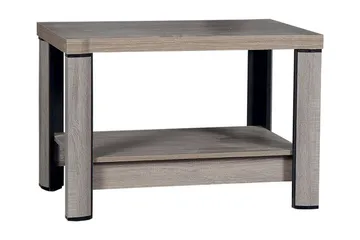 Chezum Sofabord 90 cm med Oppbevaringshylle - Tryffel/Beige/Grå - Møbler - Bord - Sofabord