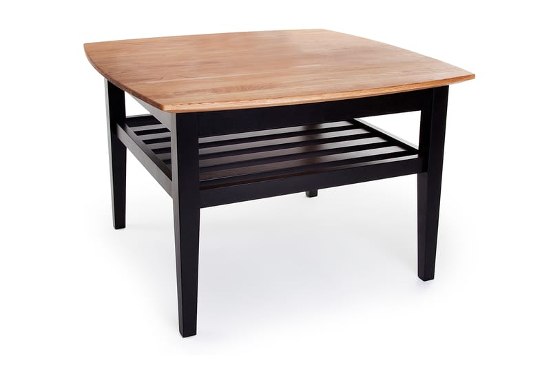 Chicago Sofabord 80 cm med Oppbevaringshylle - Eik/Svart - Møbler - Bord - Sofabord